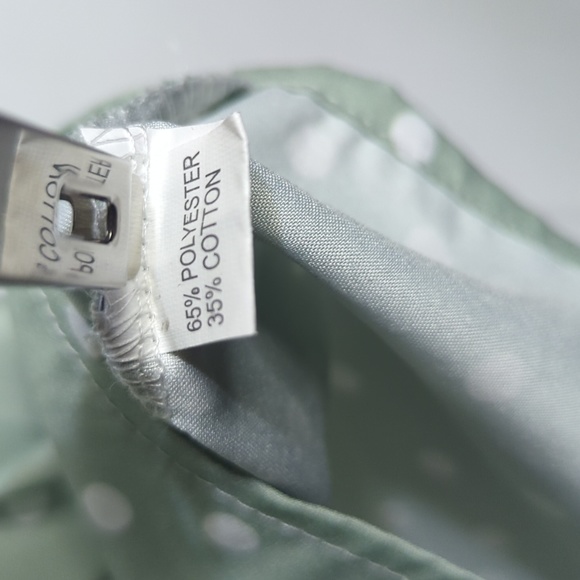 Women's Top | Cap Sleeve Blouse | Mint White Polka Dot | Plus Size XXL - Picture 5 of 6